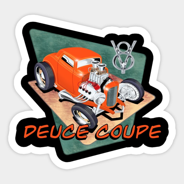 ‘32 Deuce Coupe Sticker by ScarabMotorsports